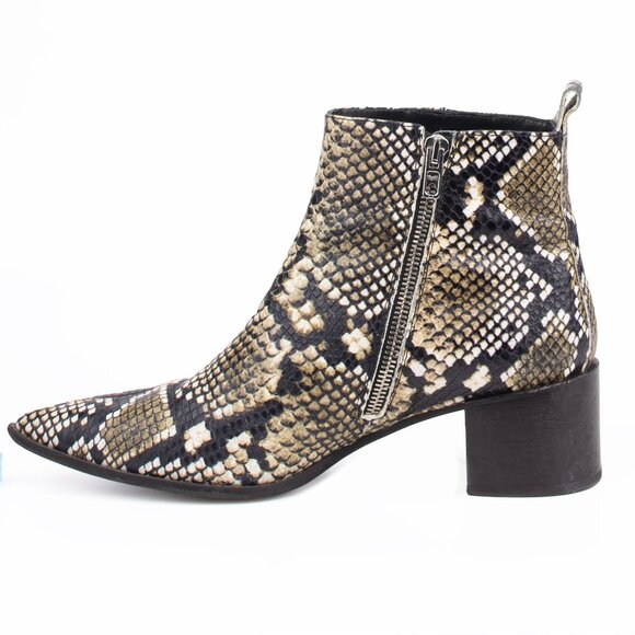 Everlane The Boss Boot Python Snakeskin Embossed Pointed Toe Boots Women's 8 - Picture 4 of 13